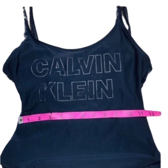 Calvin Klein Black One Piece Swimsuit - Size 6 - Picture 8 of 11